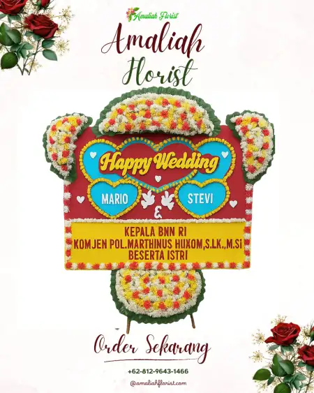 Papan Bunga Pernikahan Kutowinangun